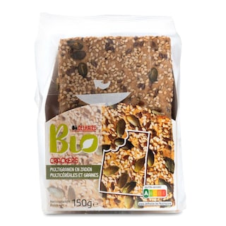 Delhaize | Bio | 150g | Crackers | 3 graines | Bio 