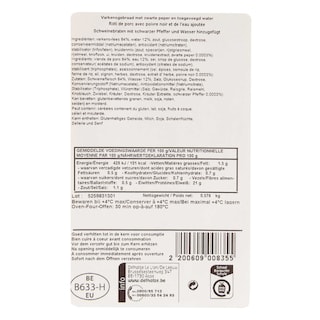 Delhaize | Gebraad | Black aged | Pepper +/- 600 gr