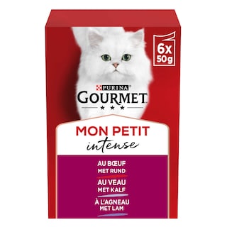 Gourmet | Mon Petit | Kattenvoeding | Adult | Saus | Vlees 6 x 50 gr