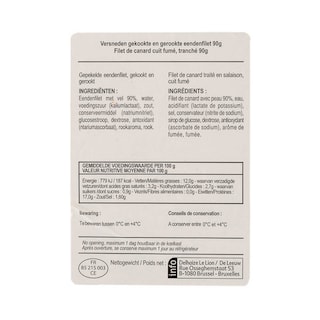 Delhaize | Eend | Borstfilet | Gerookt 