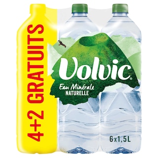 Volvic | Eau minérale | Non pétillant | 4+2 