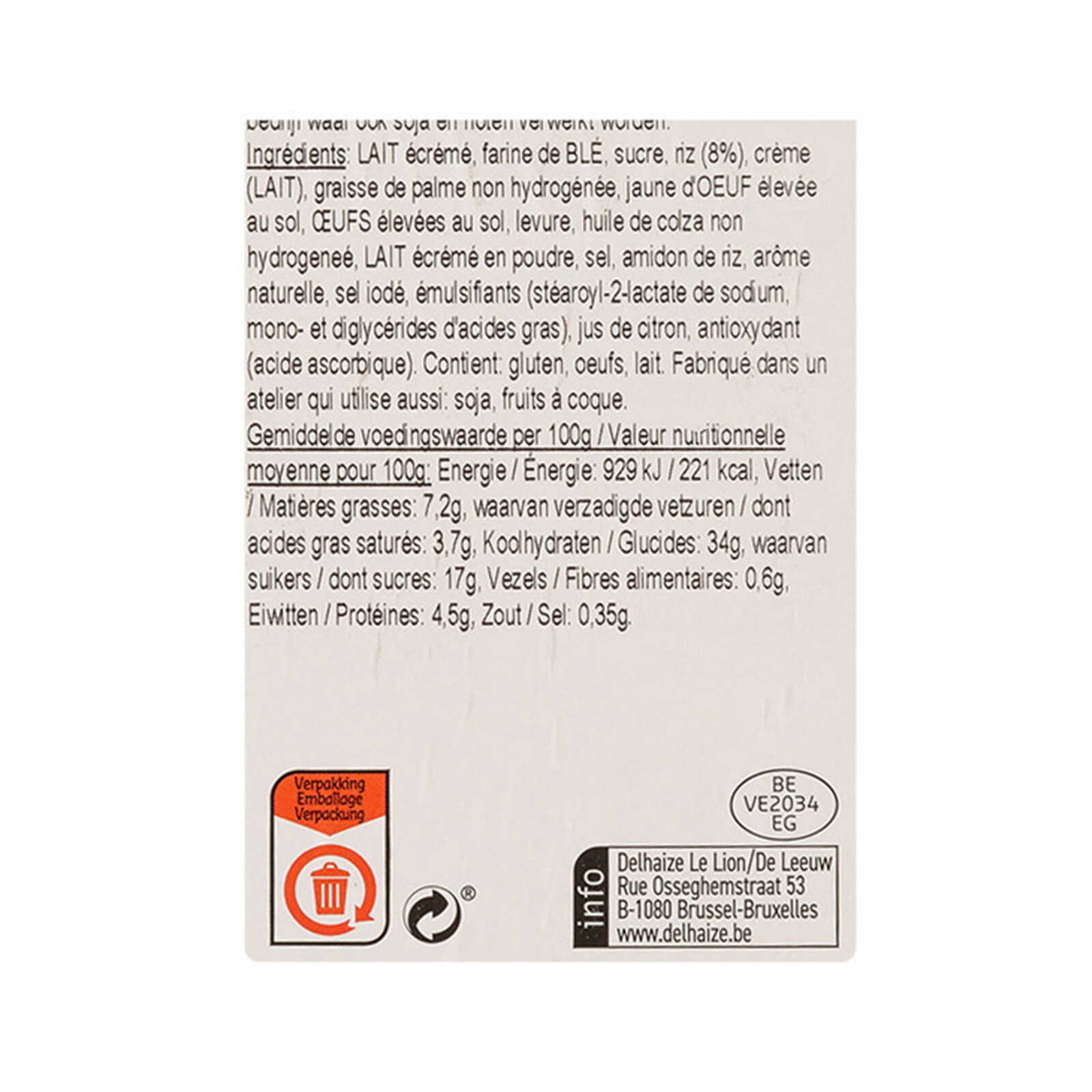 Delhaize | Tartelettes | Riz 