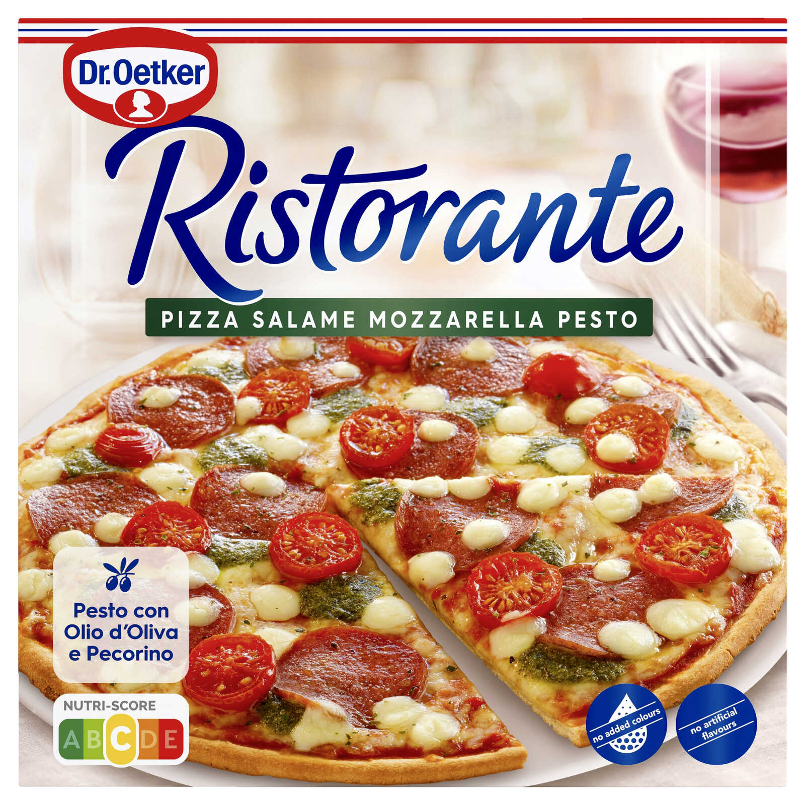 Dr. oetker Pizza | Salame | Mozzarella | Pesto