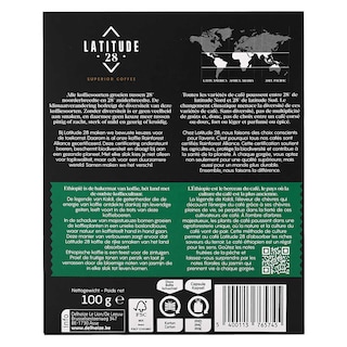 Latitude 28 | Café | Ethiopie | Caps | Fairtrade 