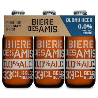 Bière des amis | Bière blonde | 0% alc 3 x 33 cl