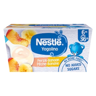 Nestlé | Yogolino | Laitage | Peche Banane | 6 mois 4 x 90 gr