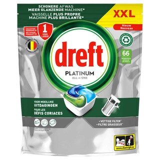Dreft | Platinum | All In One | Capsules lave-vaisselle 66 pc