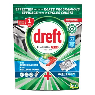 Dreft | Platinum + | 33 Vaatwascapsules | ADW | Patinum + | Deep Clean 