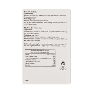 Delhaize | Bio | Filet de saumon | Peau | Bio 
