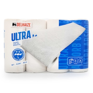Delhaize | Eco | Essuie-tout | 4x64 Feuillles | 3plis | Eco 