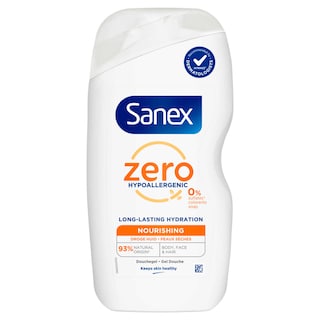 Sanex | Zero | Gel douche | peau sèche | nourrissant 