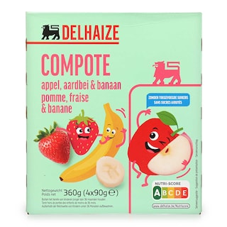Delhaize | Compote | Kids | Appel|Appel|Banaan 