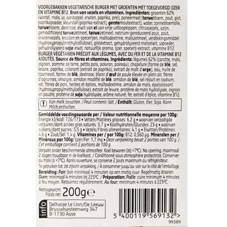 Delhaize | Plant-Based | Burger | Légumes | Veggie 