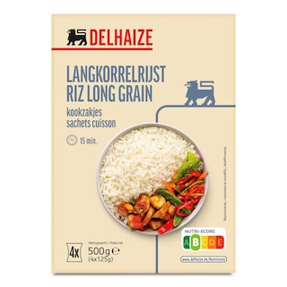 Delhaize | Rijst | Langkorrel | 4X125G 