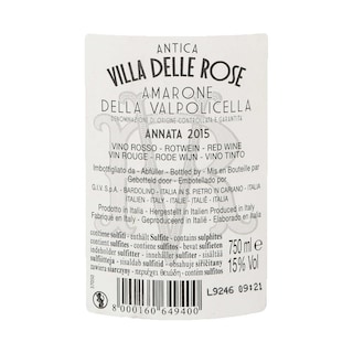Italie - Italië | Veneto D.O.C.G. | Amarone Villa delle Rose | 2016 | 75cl | Rode wijn 