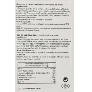 Delhaize | Kabeljauwhaasje | Gepaneerd 