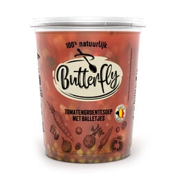 Butterfly | soep | Tomaten | Groenten | Balletjes 