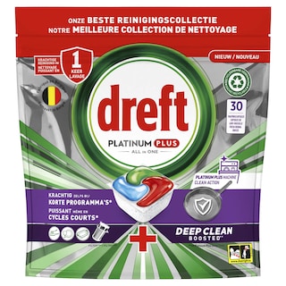 Dreft | Platinum + | 30 Caps Lave-vaiselle | ADW | Plat+ | Mach clean 
