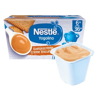 Nestlé | Yogolino | Melkdessert | Koekjescrème | Baby | 6 m 4 x 100 gr