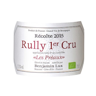 France - Frankrijk | Bourgogne - Côtes Chalonnaise | Rully 1er Cru Les Preaux 2015 | Bio 
