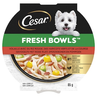 Cesar | Aliment chien | Bowls| Poulet | Légumes 