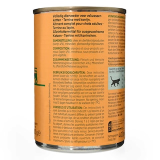 Delhaize | Kattenvoeding | Terrine | Konijn 400 gr