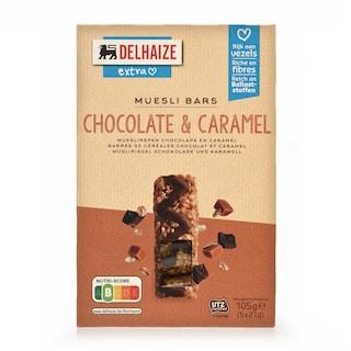 Delhaize | Reep | Muesli | Chocolade | Caramel 