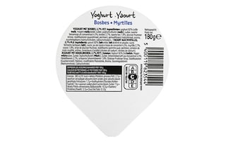 Delhaize | Yaourt | Entier | Myrtille 180 gr