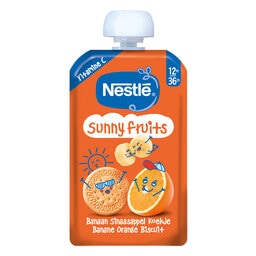 Nestlé | Knijpzakje |Banaan Sinaasappel Koekje | 12m 