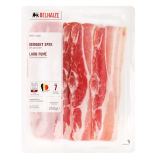Delhaize | Lard fumé | Tranches 