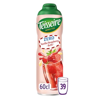 Teisseire | Zéro | Sirop | Vanille  - Fraise | Sans sucre 