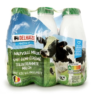 Delhaize | Melk | Halfvolle | Belgische 6 x 1 l