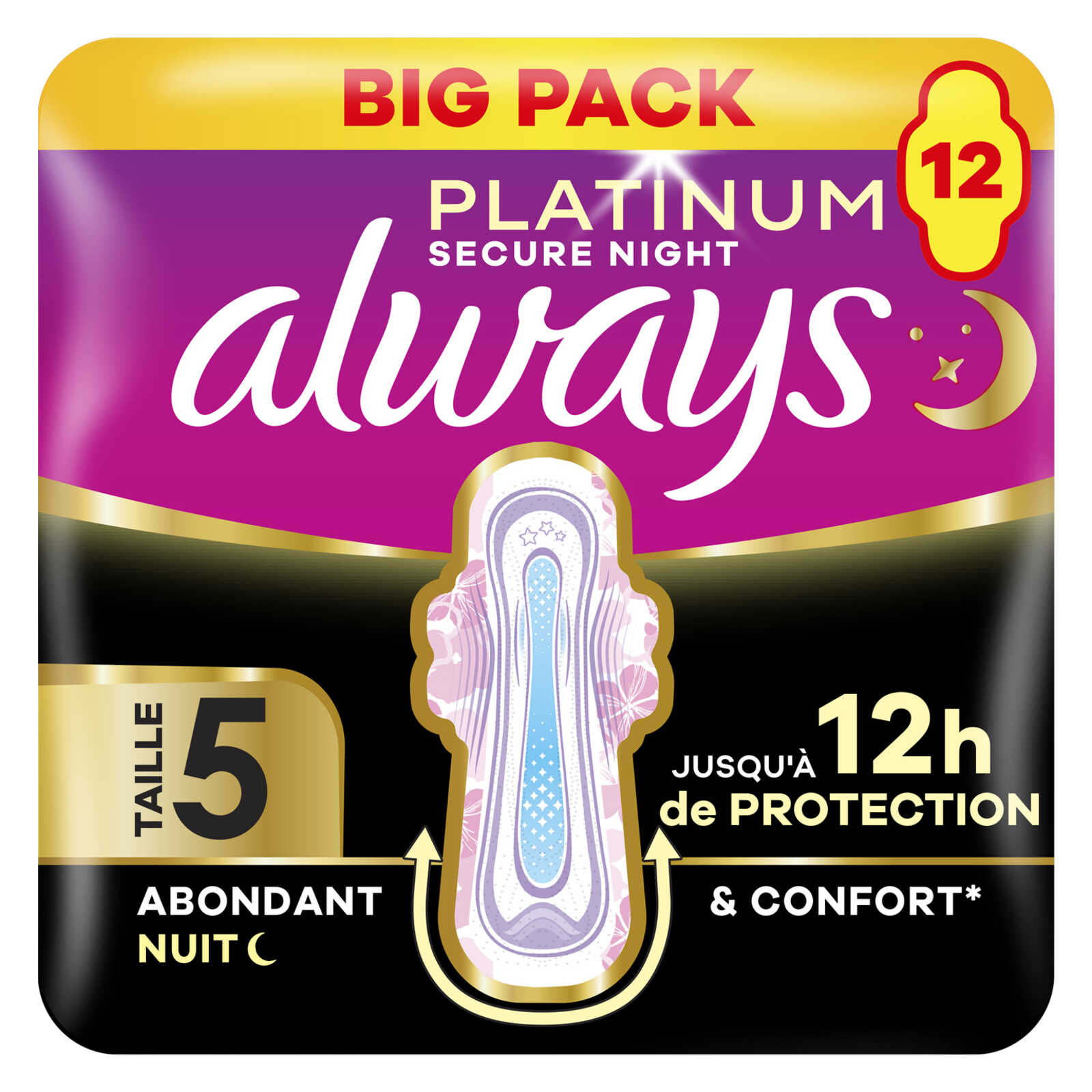 Always Maandverbanden |Secure Extra Nacht|Vleugels