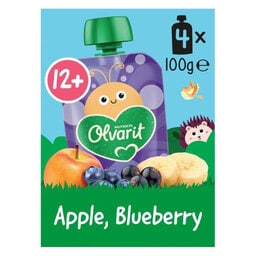 Olvarit | Gourde | Myrtille Cassis | 12M 4 x 100 gr