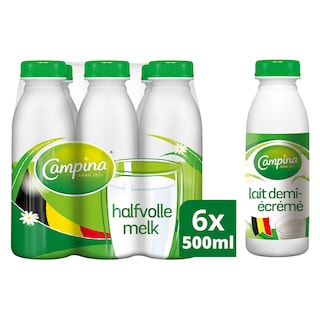 Campina | Melk | Halfvol 6 x 50 cl