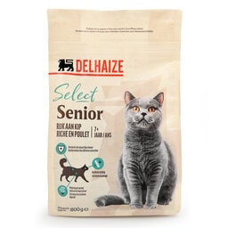 Delhaize | Aliment chat | Croquettes | Senior | Poulet 