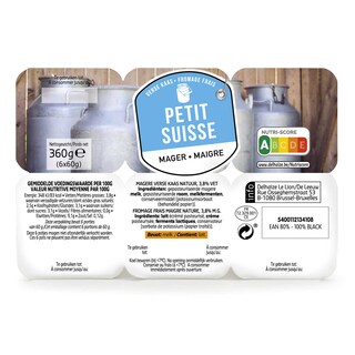 Delhaize | Petit suisse | Maigre 6 x 60 gr
