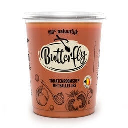 Butterfly | Soupe | Crème de tomates | Boulettes de viande 