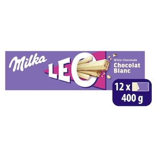 Milka | Léo | Biscuits | Gaufrettes | Chocolat Blanc 12 x 33,3 gr