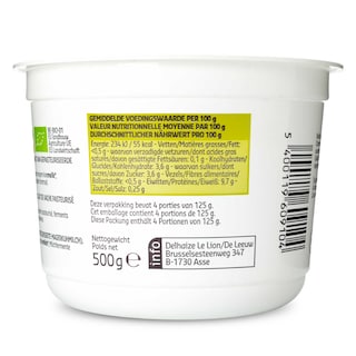 Delhaize | Bio | Fromage frais | Maigre | 0 % m.g. | Bio 