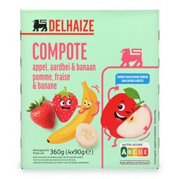 Delhaize | Compote | Kids | Appel|Appel|Banaan 