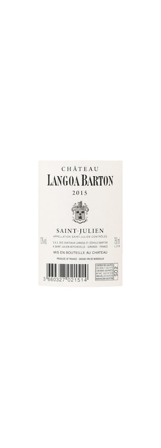 Chateau Langoa Barton | Saint-Julien Grand Cru Classé | 2015 
