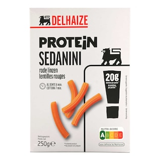 Delhaize | Pasta | Sedanini | Rode linzen | Prot 