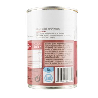 Delhaize | Olijven | Zwart | Ontpit 
