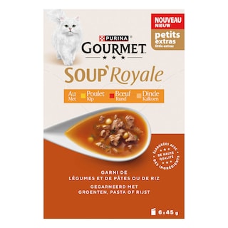Gourmet | Aliment Chat | Soupe | Adulte | Viandes 