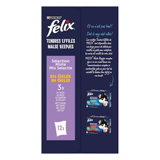 Felix | Malse Reepjes | Kattenvoeding | Senior | Gelei | Mix 12 x 85 gr