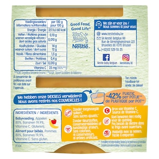 Nestlé | Baby Fruit | Fruit | Banane Pomme | Bébé | 4 mois 