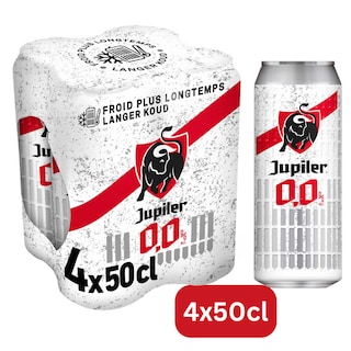 Jupiler | Blond Bier | Pils | alcoholvrij | 0% alc. | Blik 4 x 50 cl
