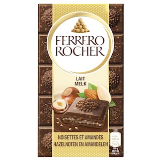 Ferrero | Rocher | Melkchocolade | Hazelnoten | Amandelen | Tab 90 gr