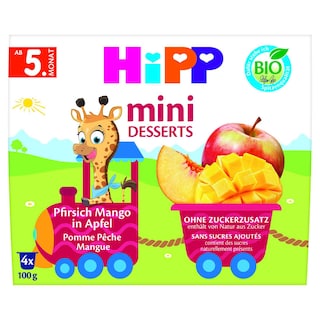 Hipp | Fruitpap | Appel Perzik Mango | 4M | Bio 